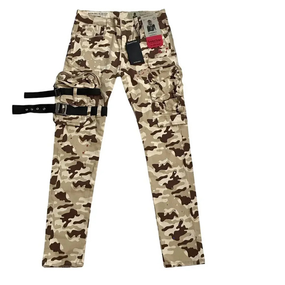 Industrial Indigo NWT Camouflage Cargo Skinny Jeans Men 32 x 32 - Picture 2 of 13